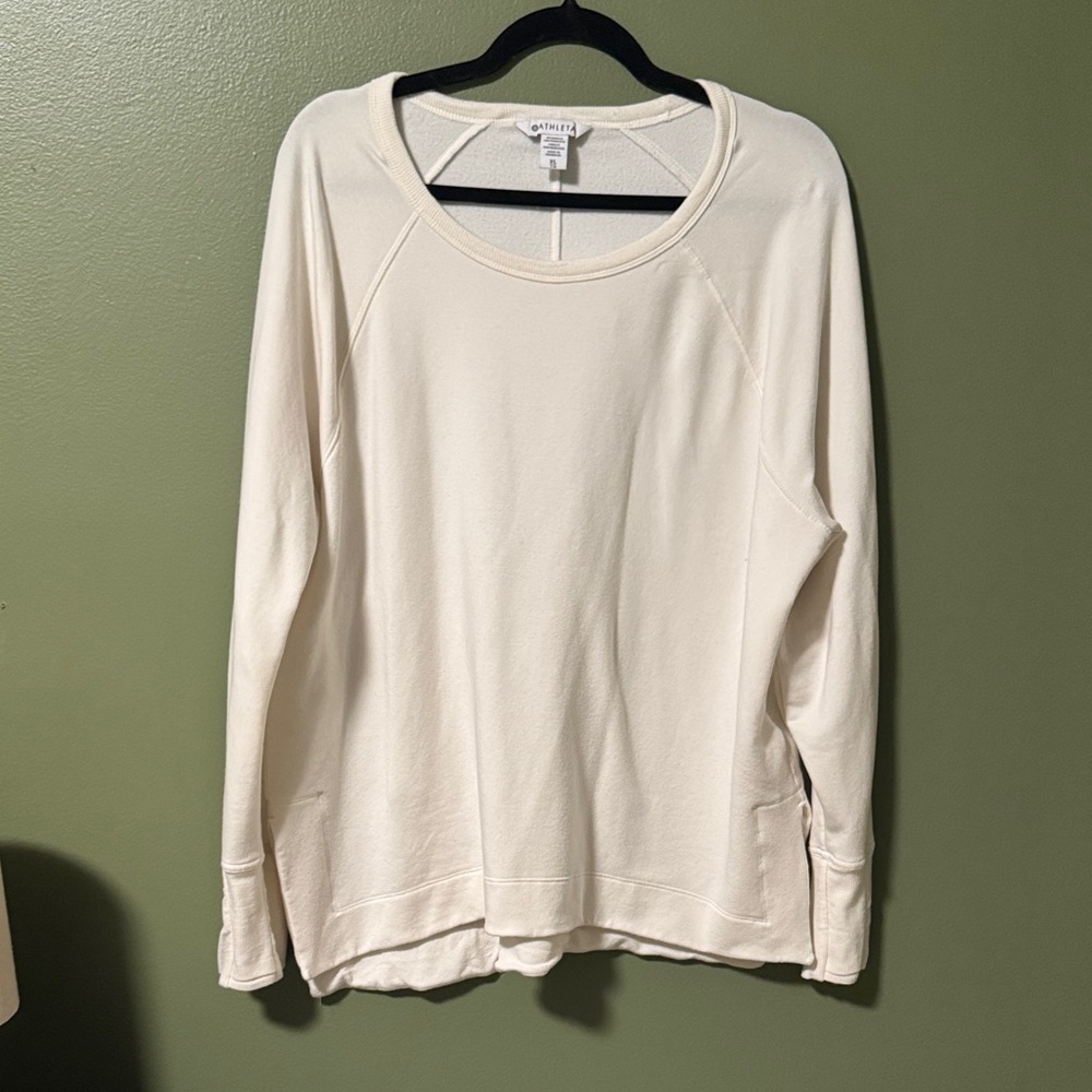 Athleta Off-White Relaxed Sweatshirt